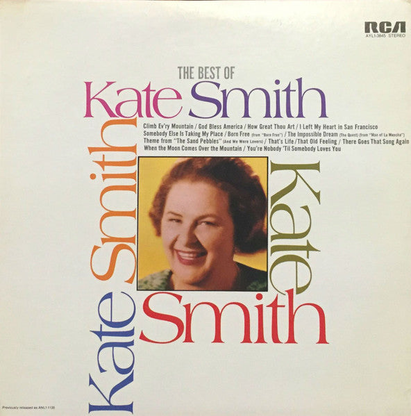 Kate Smith (2) : The Best Of Kate Smith (LP, Comp, RE)