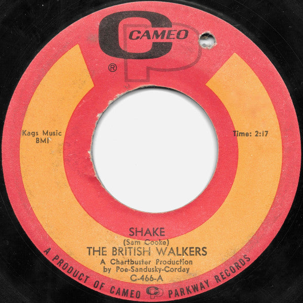 The British Walkers : Shake / That Was Yesterday (7")