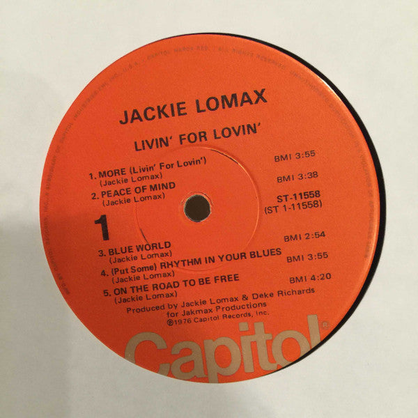 Jackie Lomax : Livin' For Lovin' (LP, Album, Los)