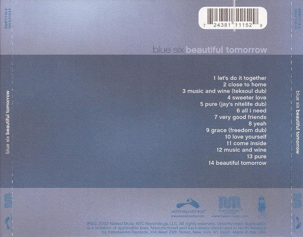 Blue Six : Beautiful Tomorrow (CD, Album)