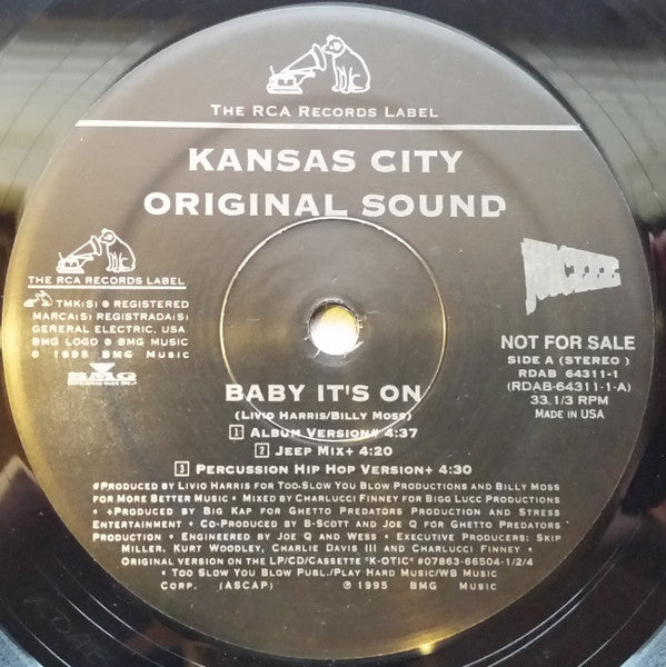 Kansas City Original Sound : Baby It's On (12", Promo)