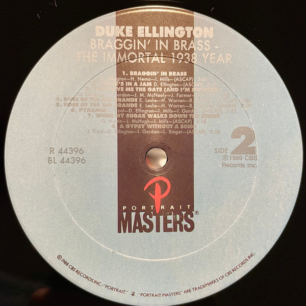 Duke Ellington : Braggin' In Brass: The Immortal 1938 Year (2xLP, Album, Comp, RE, Gat)