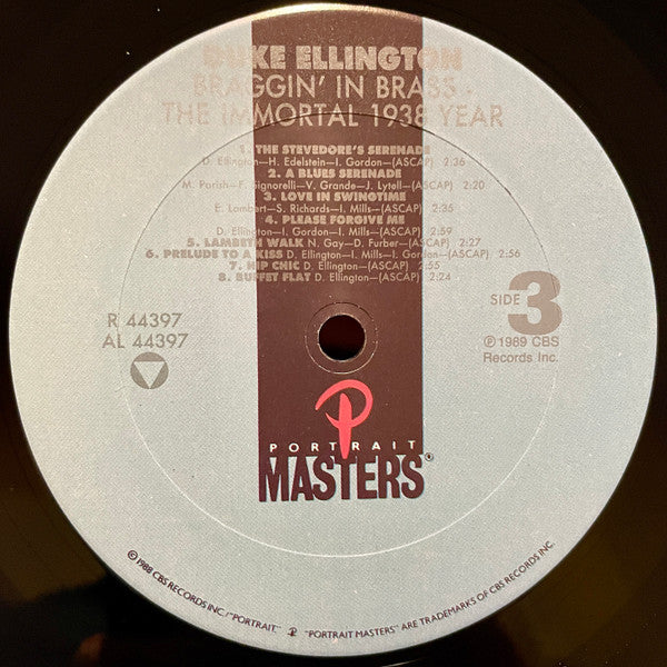 Duke Ellington : Braggin' In Brass: The Immortal 1938 Year (2xLP, Album, Comp, RE, Gat)
