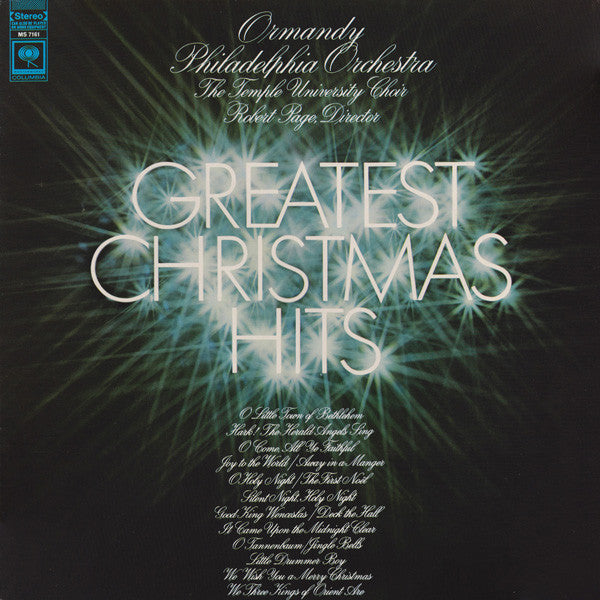 The Philadelphia Orchestra, Eugene Ormandy, The Temple University Choirs, Robert Page : Greatest Christmas Hits (LP, Comp)
