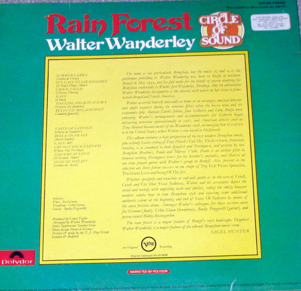 Walter Wanderley : Rain Forest (LP, Album, RE)