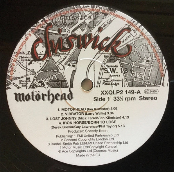 Motörhead : Motörhead (LP, Album, RE + LP, Comp, RE + Comp)