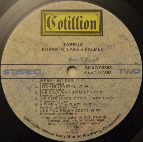 Emerson, Lake & Palmer : Tarkus (LP, Album, Club, Gat)