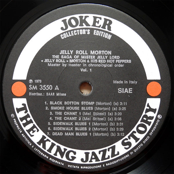 Jelly Roll Morton & His Red Hot Peppers* : The Saga Of Mister Jelly Lord Vol. 1 (LP, Comp)