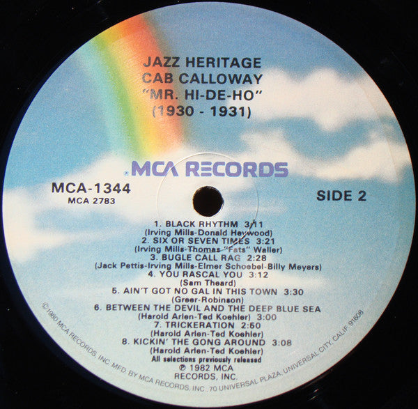 Cab Calloway : Mr. Hi. De. Ho. 1930-1931 (LP, Album, Comp, Glo)