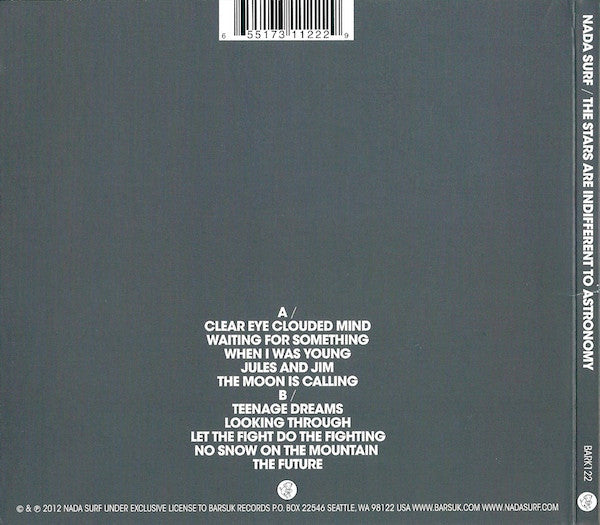 Nada Surf : The Stars Are Indifferent To Astronomy (CD, Album, Dig)