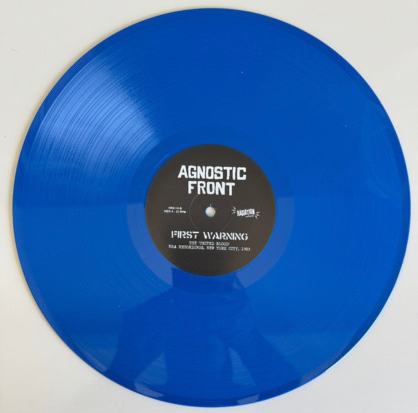 Agnostic Front : First Warning (The 'United Blood' Era Recordings, New York City, 1983) (LP, Comp, Ltd, RP, Blu)