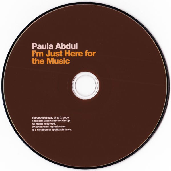 Paula Abdul : I'm Just Here For The Music (CD, Single)