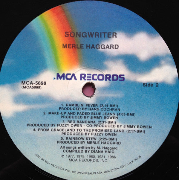 Merle Haggard : Songwriter (LP, Comp, Pin)