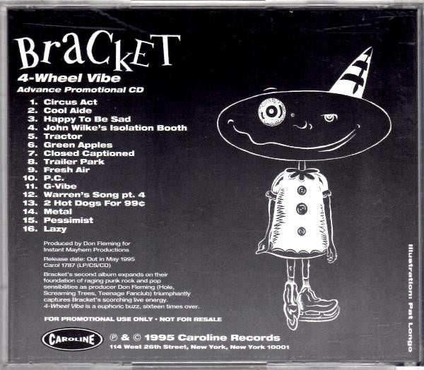 Bracket : 4-Wheel Vibe (CD, Advance, Album, Promo)