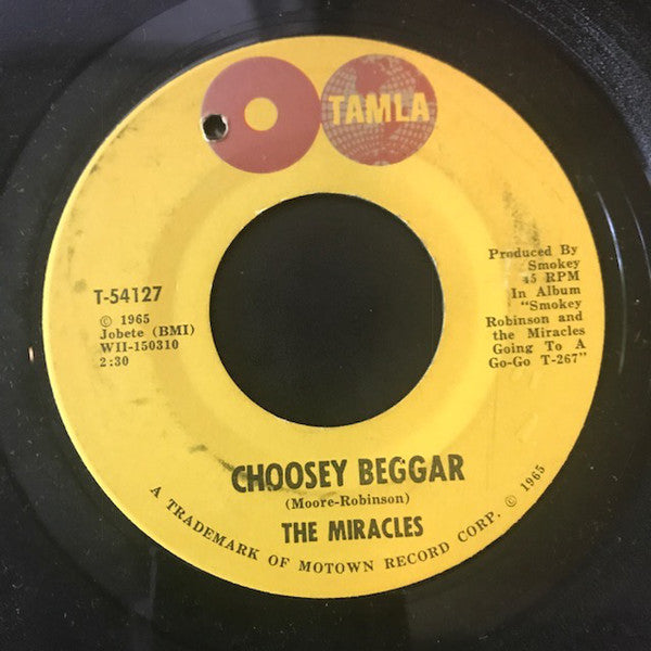 The Miracles : Going To A Go-Go / Choosey Beggar (7", Single, Mono, ARP)