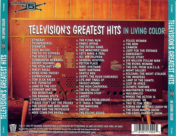 Various : Television's Greatest Hits Volume 5: In Living Color (CD, Comp)