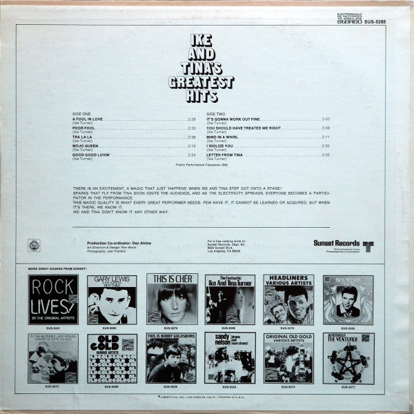 Ike & Tina Turner : Ike & Tina's Greatest Hits (LP, Comp)