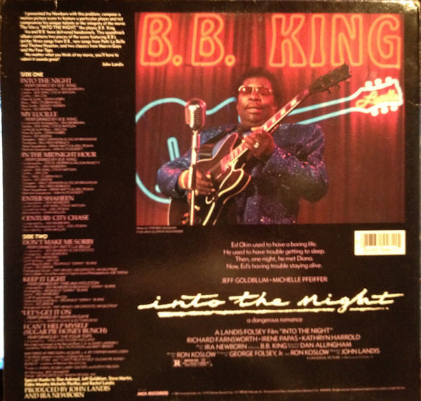 Various : Into The Night (Music From The Original Motion Picture Soundtrack) (LP, Pin)