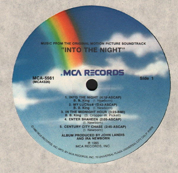 Various : Into The Night (Music From The Original Motion Picture Soundtrack) (LP, Pin)
