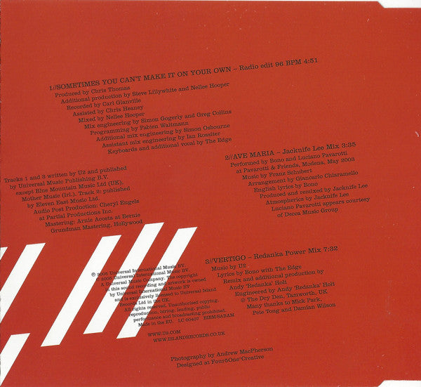 U2 : Sometimes You Can't Make It On Your Own (CD, Single, Tra)