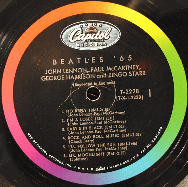 The Beatles : Beatles '65 (LP, Album, Mono, Pin)