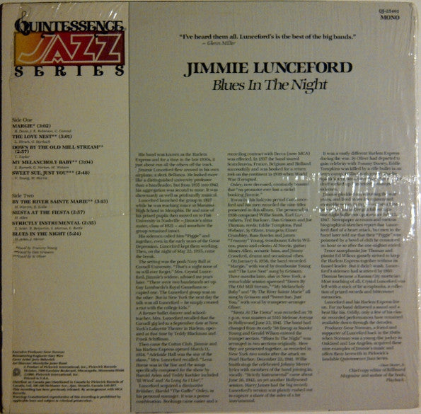 Jimmie Lunceford : Blues In The Night (LP, Comp, Mono)
