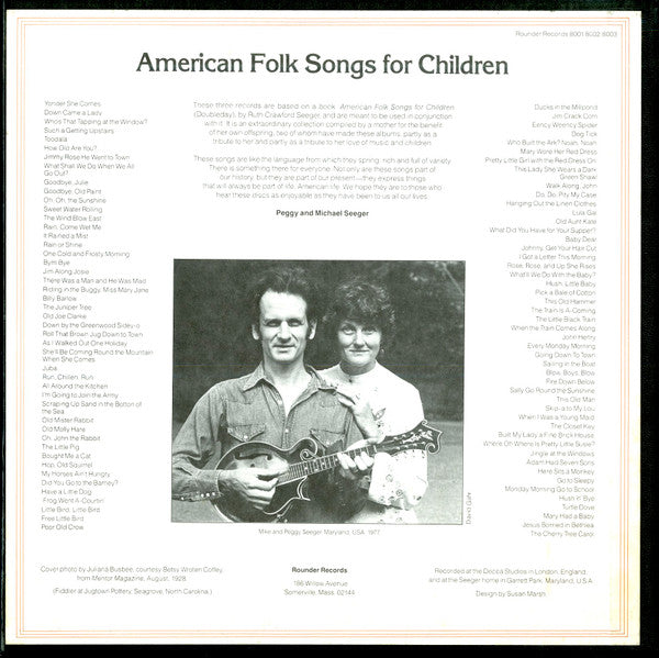 Mike* And Peggy Seeger : American Folk Songs For Children (3xLP, Album + Box)
