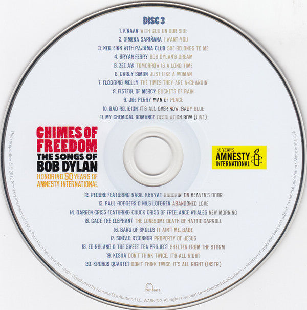 Various : Chimes Of Freedom: The Songs Of Bob Dylan (4xCD, Album)