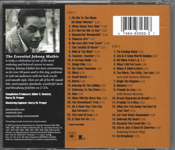 Johnny Mathis : The Essential Johnny Mathis (2xCD, Comp)