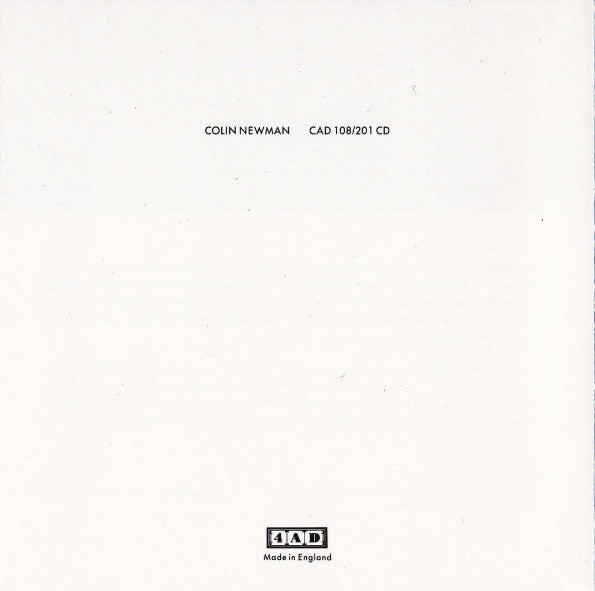 Colin Newman : Provisionally Entitled The Singing Fish / Not To (CD, Comp)