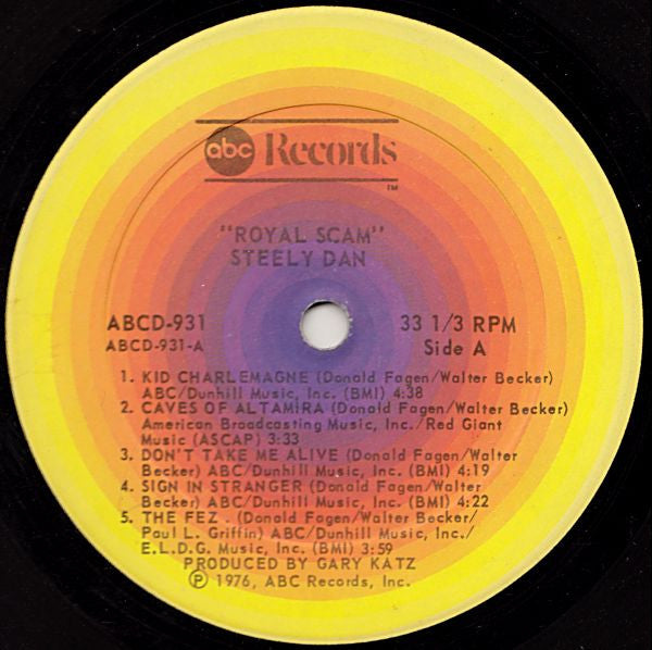 Steely Dan : The Royal Scam (LP, Album, PRC)