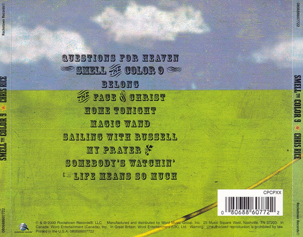 Chris Rice : Smell The Color 9 (CD, Album)