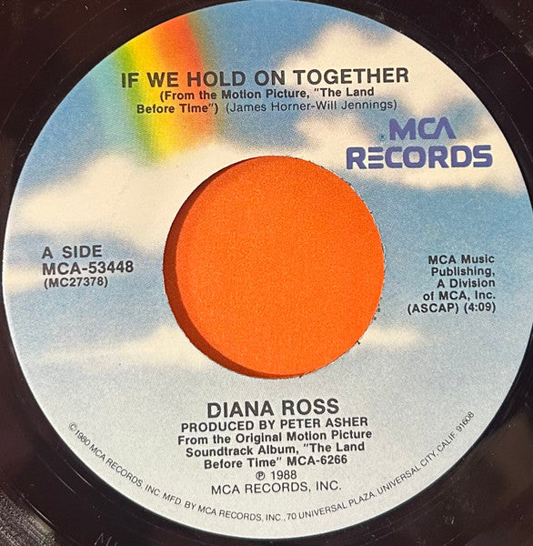 Diana Ross : If We Hold On Together (7", Single, Pin)
