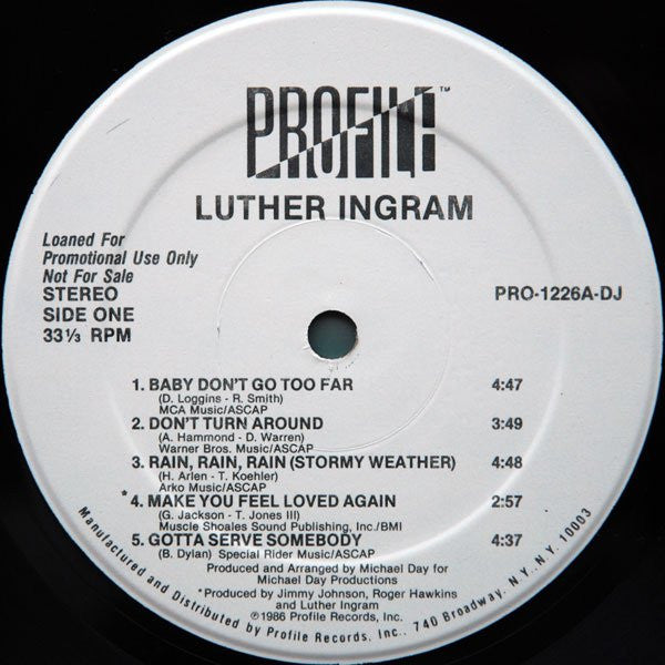 Luther Ingram : Luther Ingram (LP, Album, Promo)