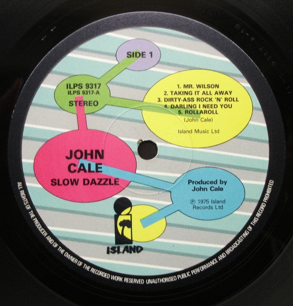 John Cale : Slow Dazzle (LP, Album, RP)