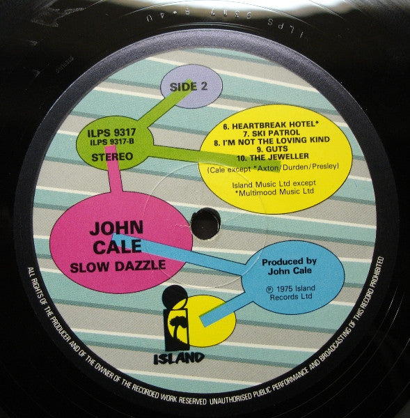John Cale : Slow Dazzle (LP, Album, RP)