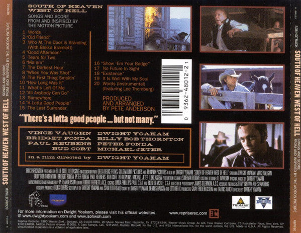 Dwight Yoakam : South Of Heaven, West Of Hell: Songs And Score From And Inspired By The Motion Picture (CD, Album)