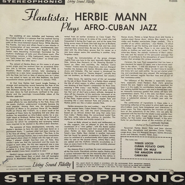 Herbie Mann : Flautista! Herbie Mann Plays Afro-Cuban Jazz (LP, Album)