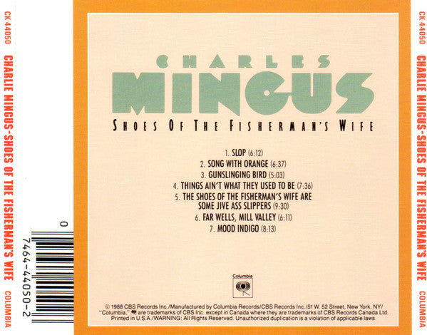 Charles Mingus : Shoes Of The Fisherman's Wife (CD, Comp, RM)