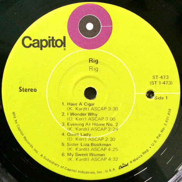 Rig (5) : Rig (LP, Album)