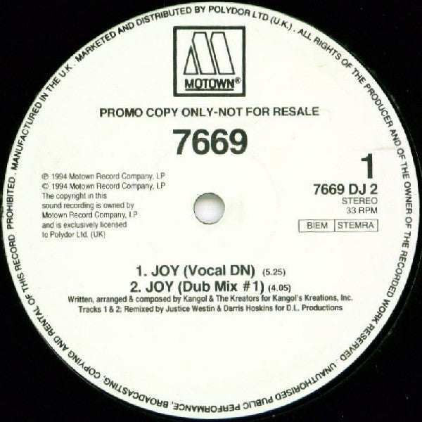 7669 : Joy (12", Promo)