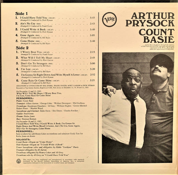 Arthur Prysock / Count Basie : Arthur Prysock / Count Basie (LP, Album, Gat)