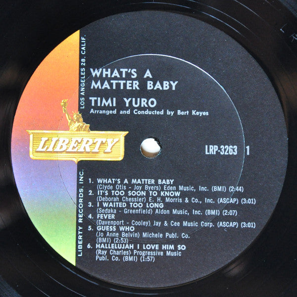 Timi Yuro : What's A Matter Baby (LP, Album, Mono)