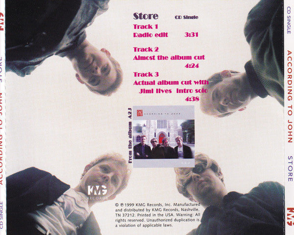 According To John : Store (CD, Single, Promo)