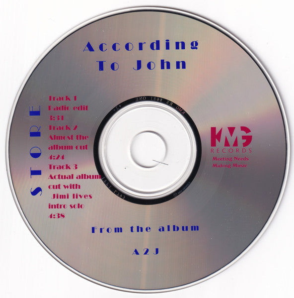 According To John : Store (CD, Single, Promo)