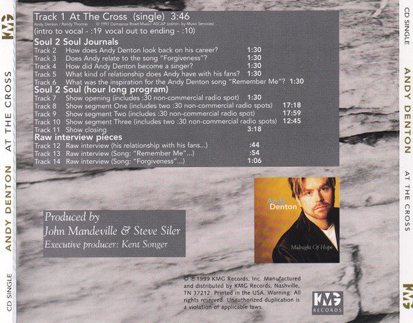 Andy Denton (2) : At The Cross (CD Single And Interview) (CD, Single, Promo)