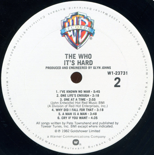 The Who : It's Hard (LP, Album, Club, Pit)