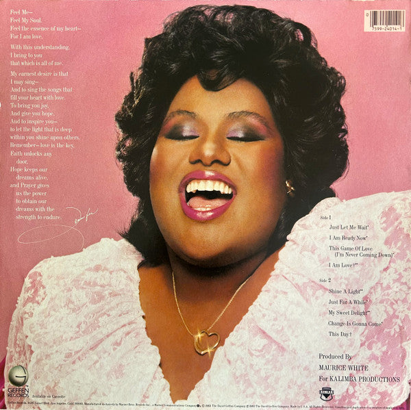 Jennifer Holliday : Feel My Soul (LP, Album, Jac)