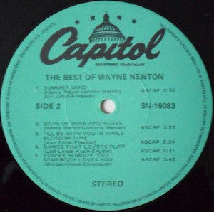 Wayne Newton : The Best Of Wayne Newton (LP, Comp, RE)