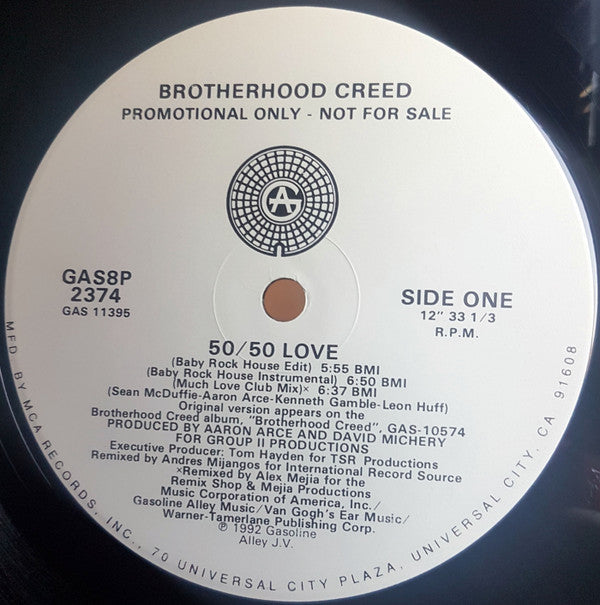 Brotherhood Creed : 50/50 Love (12", Promo)